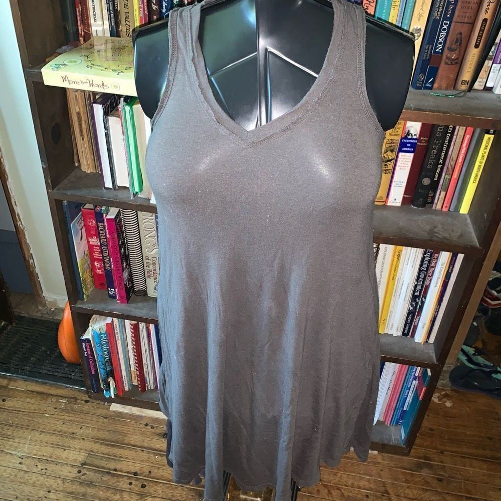 Z Supply gray jersey knit A-line sleeveless XS swing dress